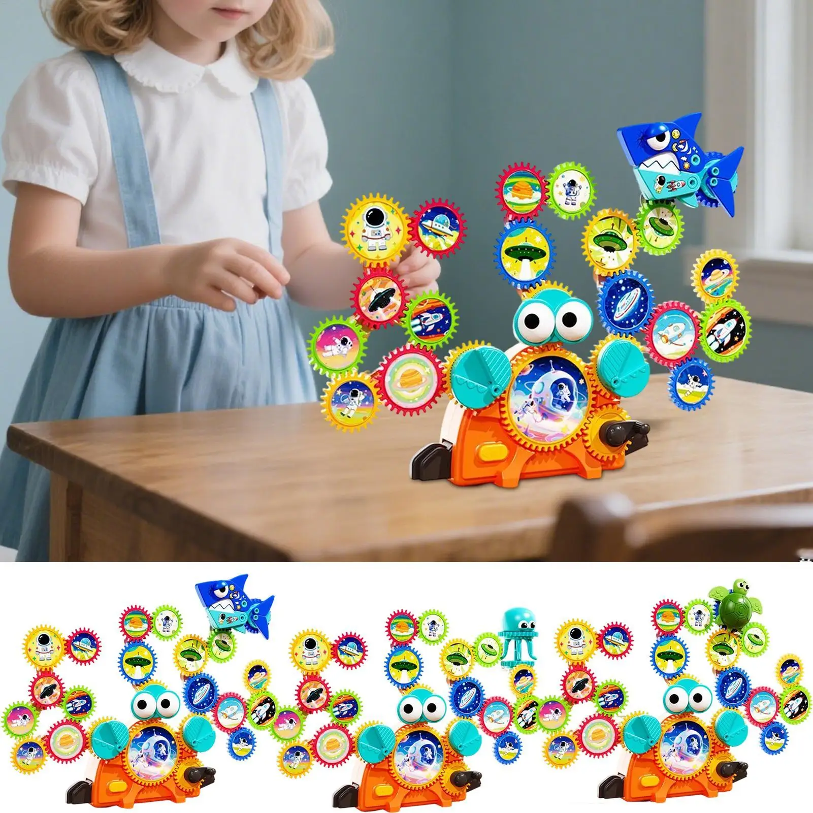 

Gear Toys Learning Game STEM Building Blocks Toys For Boys Kids Birthday Party Home Preschool School Travel Beach