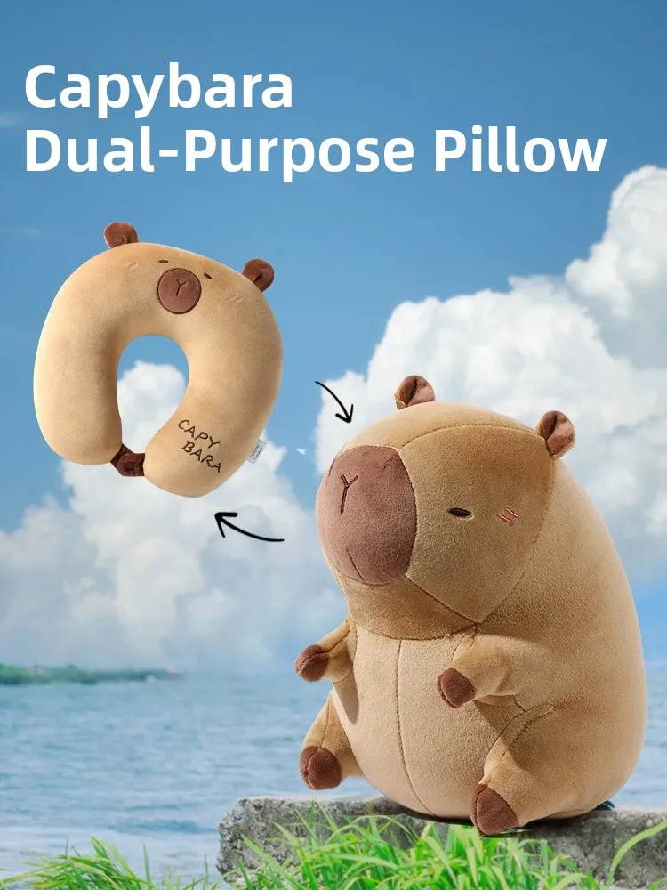 

Two-In-One Capybara U-aped Memory Foam Ne Pillow Travel Versatile Student Birthday Gift Comfortable Breathable Pillow