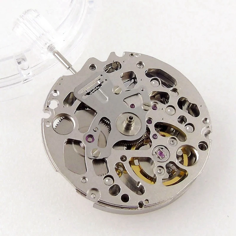 2 Set Japan NH70/NH70A Hollow Automatic Watch Movement 21600 BPH 24 Jewels High Accuracy Fit For Mechanical Watches-ABNC