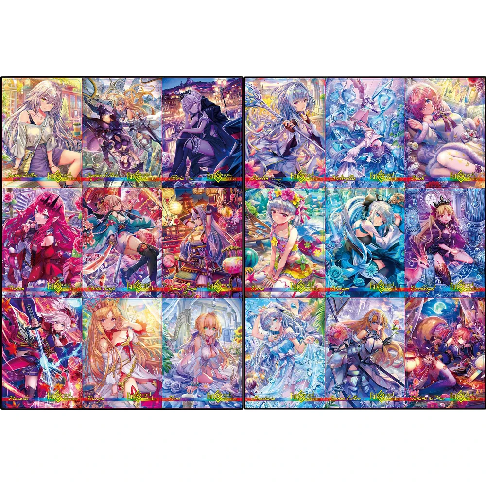 

18Pcs/set FGO Flash Card Joan of Arc ACG Anime Girls Kawaii Classic Game Anime Collection Card Gifts Toys