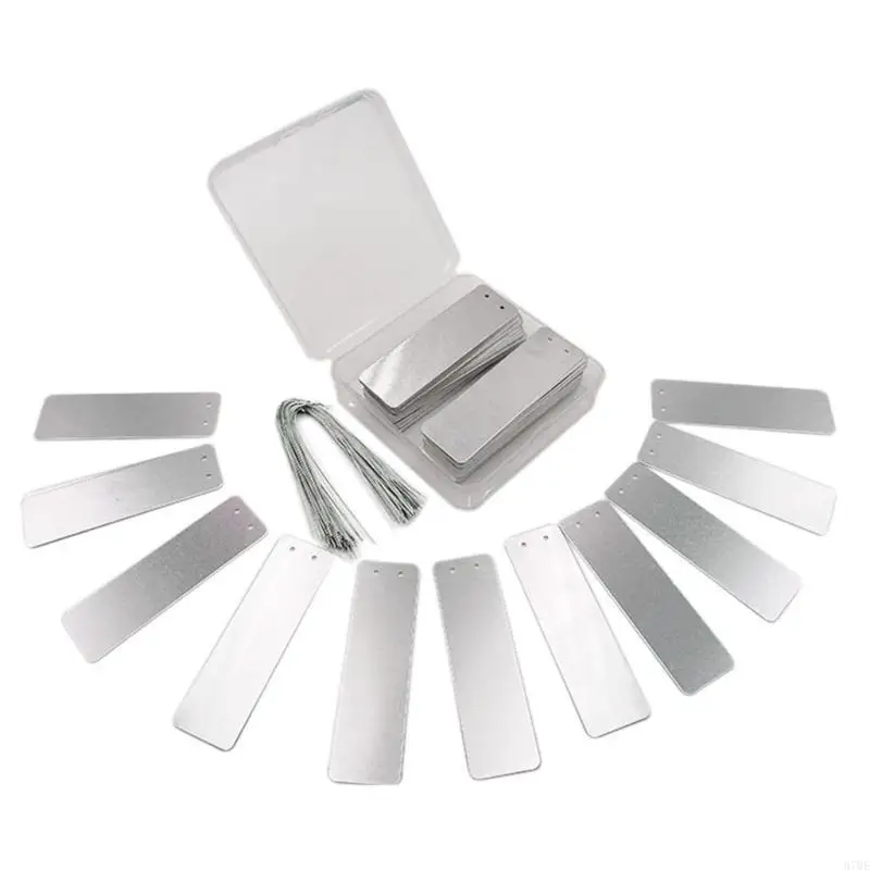 37ME 50Pcs Aluminum Plant Labels with 6Inch Metal Wires for Plant Markers Outdoor Garden Tree Tags Outdoor Greenhouse