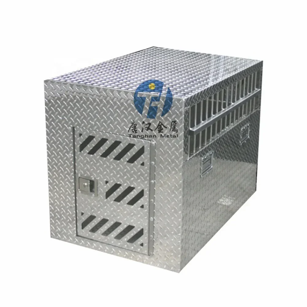 custom aluminum diamond deluxe hunting dog box for ATV UTE truck or UTE trailer double door kennel  boxes