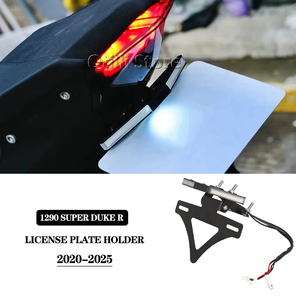 

For 1290 Super Duke R 2020-2025 License Plate Lights Motorcycle Accessories License Plate Holder Frame Bracket 1290 Superduke R