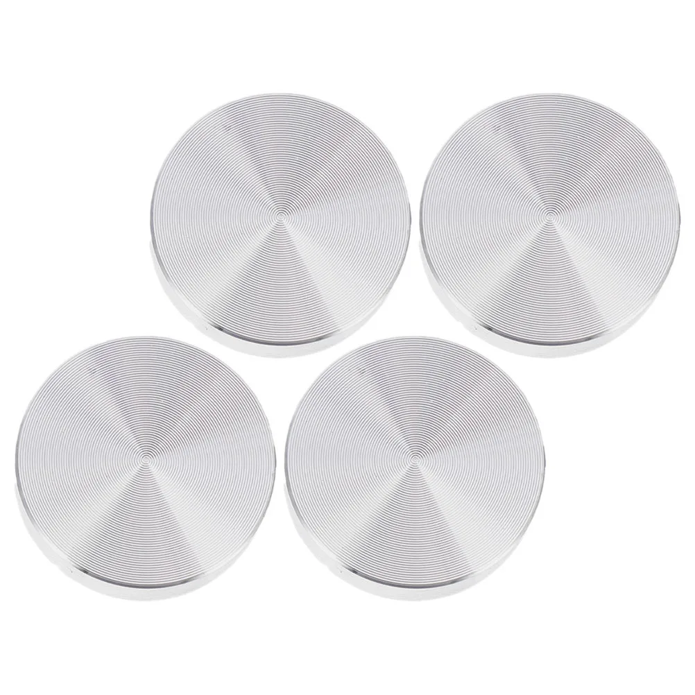 

4Pcs Aluminum Alloy Round Disc Adapter Lightweight Metal Circle Pads Glass Table Tea Coffee Table Anti Slip Pads