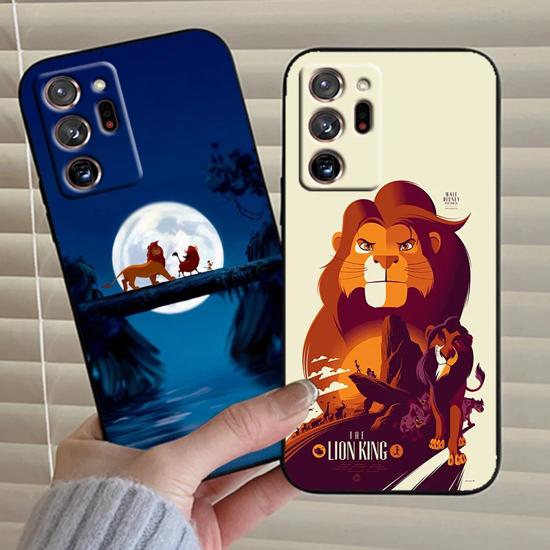 Simba The King Lion Animal For Samsung Note 20 10 Ultra Plus A31 A14 A12 A70 A34 A25 A04 A05 A15 A24 5G Black Back Phone Case