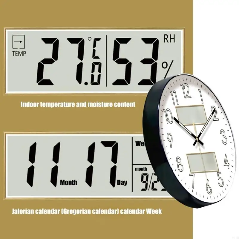 K9FB الحديثة متوهجة ساعة الحائط البطارية تعمل البلاستيك ABS مع زجاج مقسى سهل قراءة التصميم