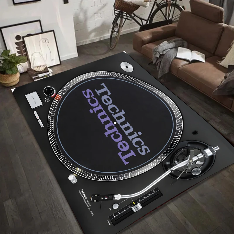 Musical Instruments Pattern Rug Colorful Soft Non Slip Carpet With Diverse Instrument Designs For Music Room