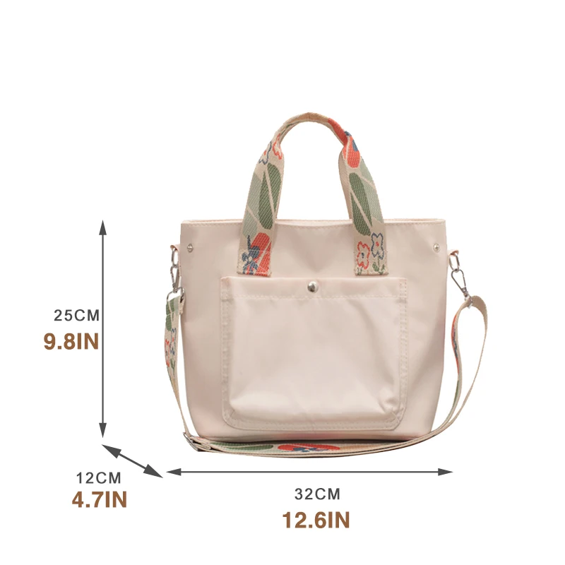 Nylon messenger bag women fashion waterproof shoulder bag lightweight portable tote bag