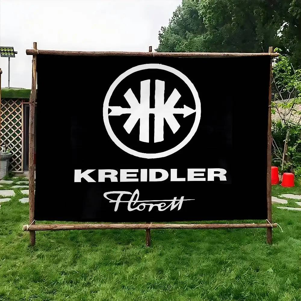 K-Kreidler Vintage-Moped Creative Pattern Hanging Flag Polyester Printed Banner Hand Pulled Flag