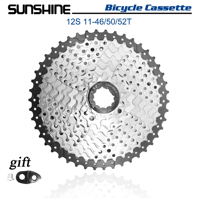 

Sunshine 12s Speed Cassette Sprocket for MTB Bike 11-46/50/52T Freewheel 12V Flywheel Mountain Bicycle Part for SHImano Sram HG