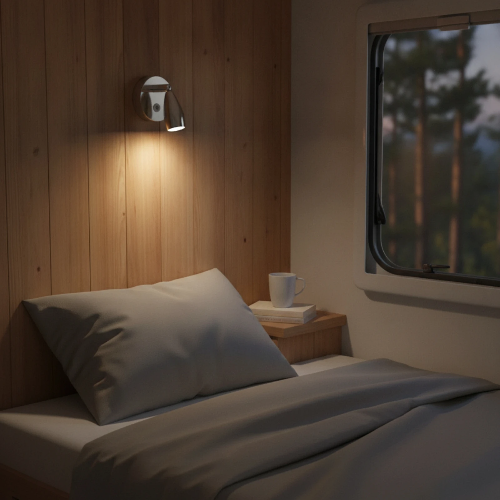 RV Reading Light Flexible RV Bedside Reading Light Lamp with USB Charger Compact Bedside Lamp with USB Port Directional