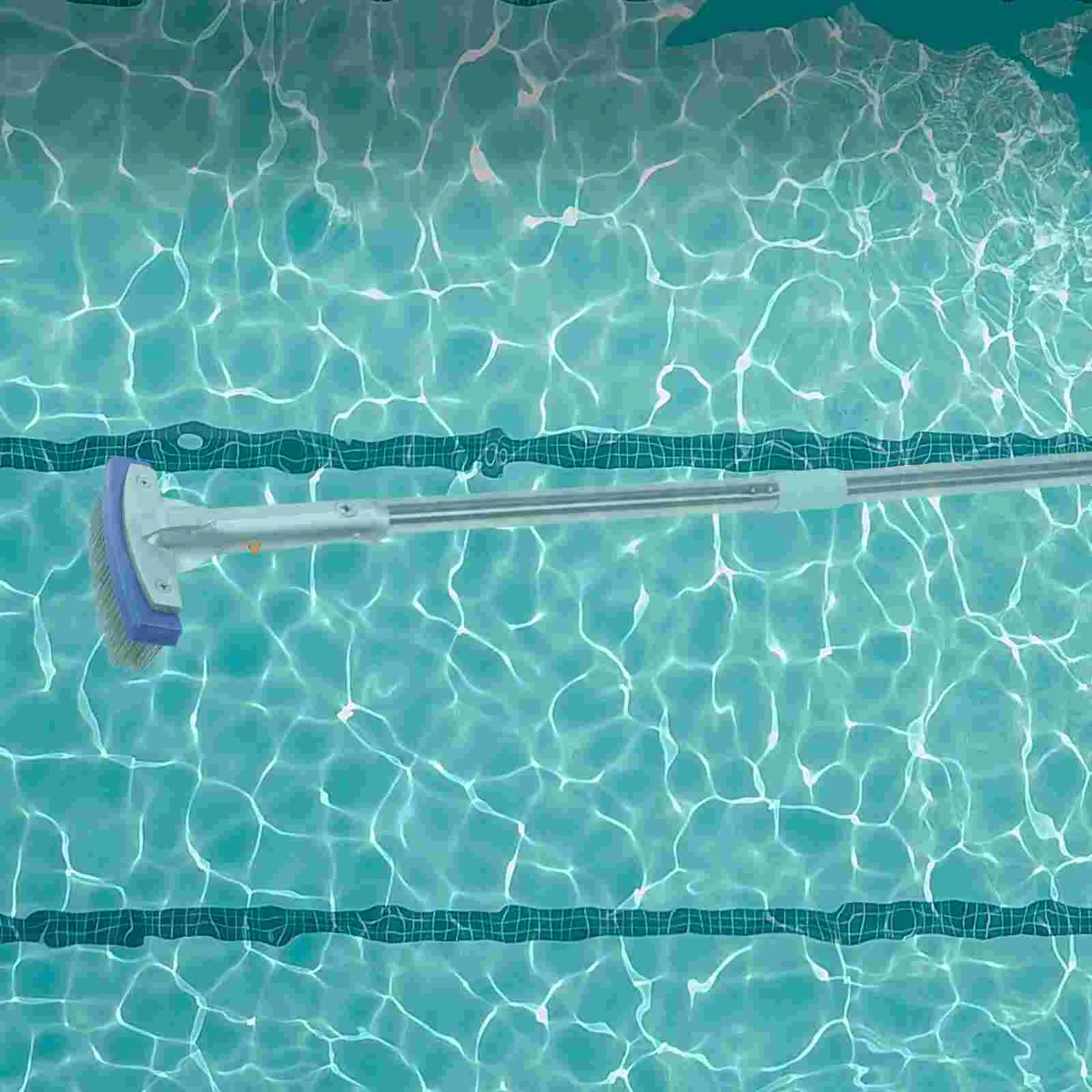 

Brush Head Swimming Pool Cleaning Tools Aluminum Handle Wire Bottom Back Moss Equipment