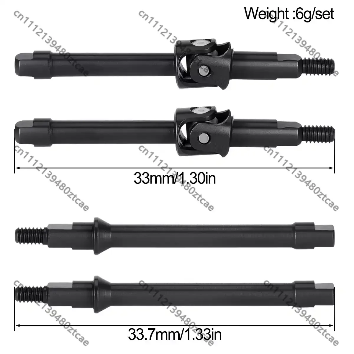 1/30 Mini RC Simulation Crawler 45 Steel Complete Front Rear Drive Shaft Wear Resistant Transmission Upgrade Replacement Parts