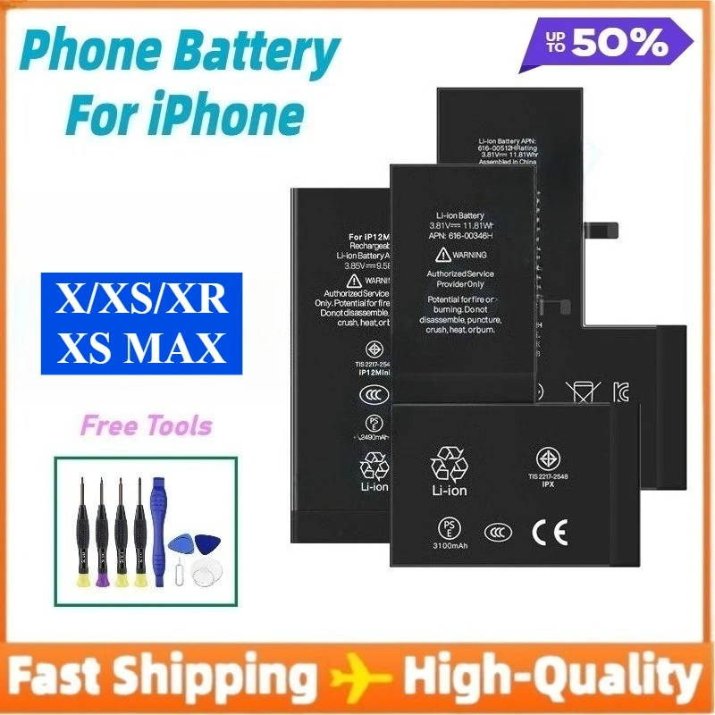 

High-quality Battery for IPhone XS XR X XS MAX Lithium Polymer Replacement Bateria for Apple IPhone XR Battery