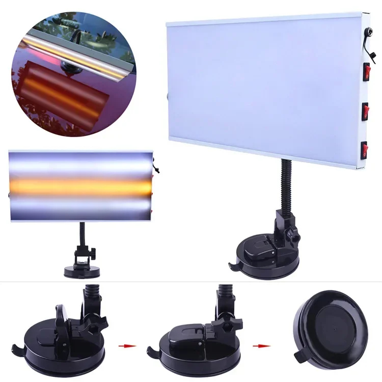

BEST STABLE Portable Auto Dent Repair Tool Dent Repair Reflector LED Aluminum Alloy Dent Detection Board Hail Pit PDR