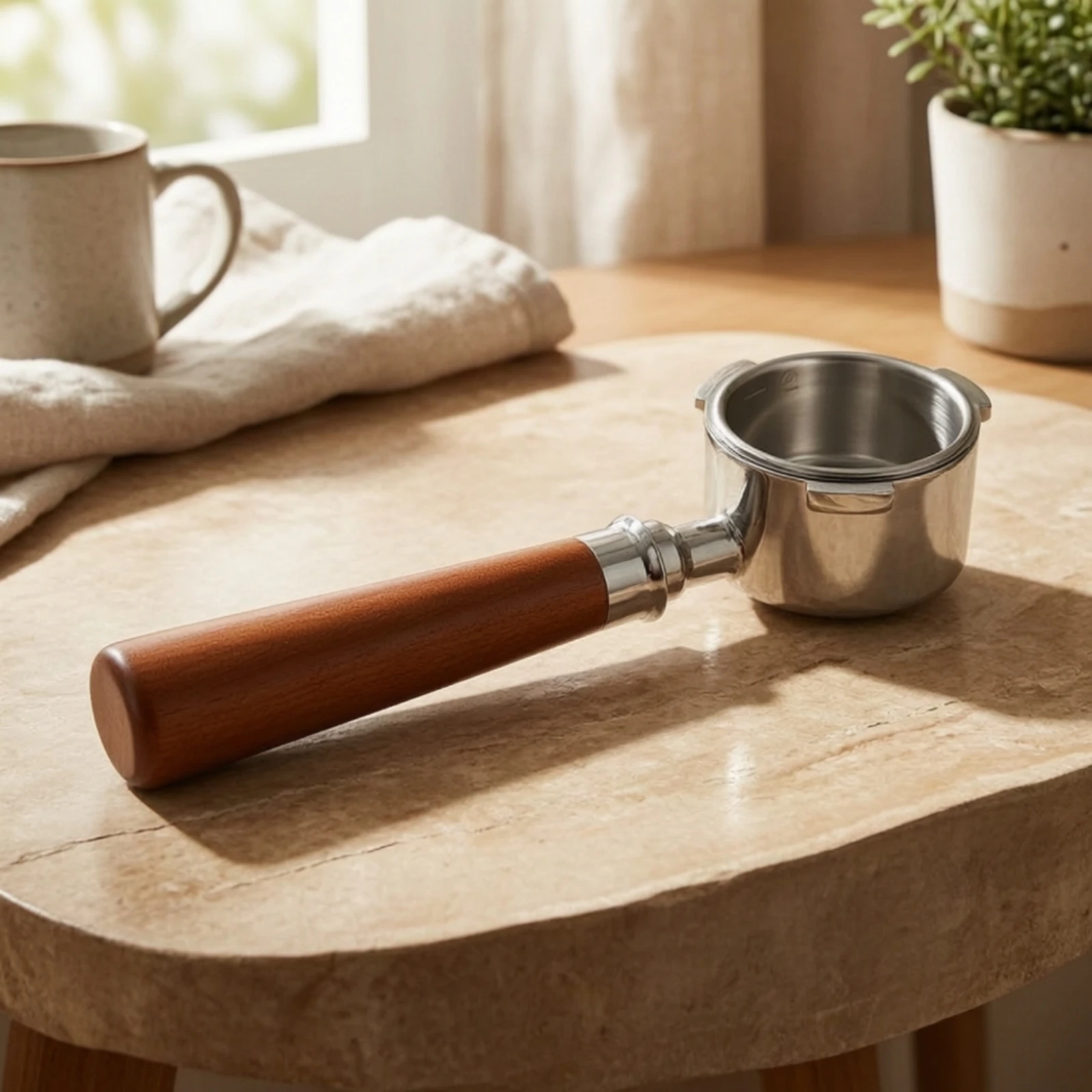 54mm Bottomless Portafilter Stainless Steel 54mm Unobstructed Portafilter Strainer Holder Detachable Design for Baristas