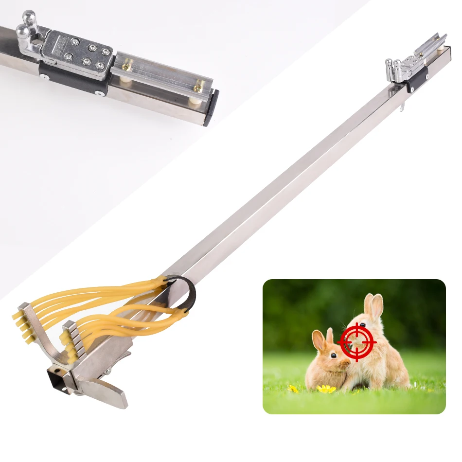 CNC Cutting DIY Slingshot Accessories, High Quality Stainless Steel Material, Free Assembly of Long Slingshot Pole