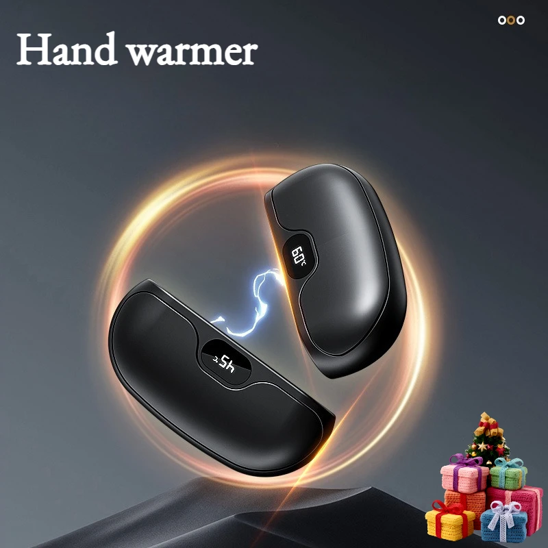 

New Magnetic Hand Warmer, USB Rechargeable Detachable Electric Heating Digital Temperature Display Portable Heater
