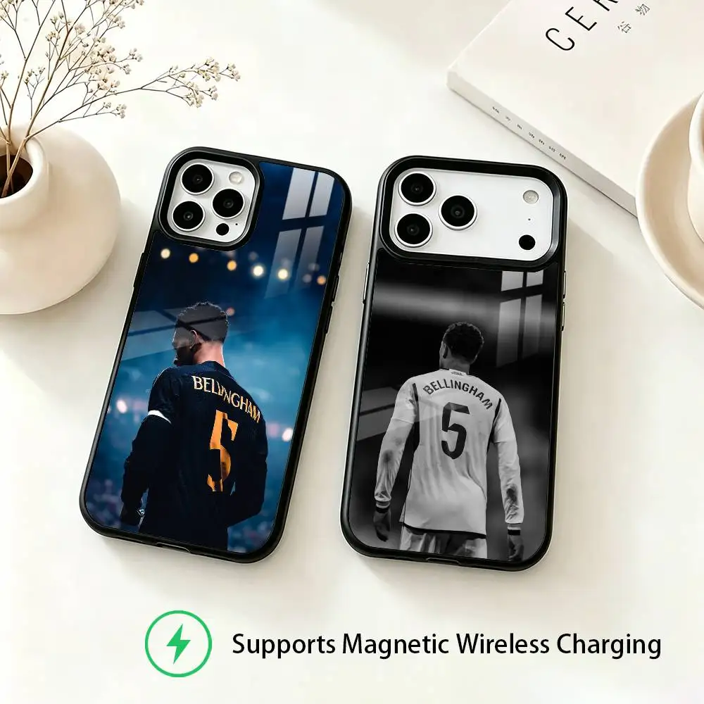 Football Jude Bellingham Phone Case For iPhone18,17,16,15,14,13,12,11 Plus,Pro Supports Magnetic Wireless Charging