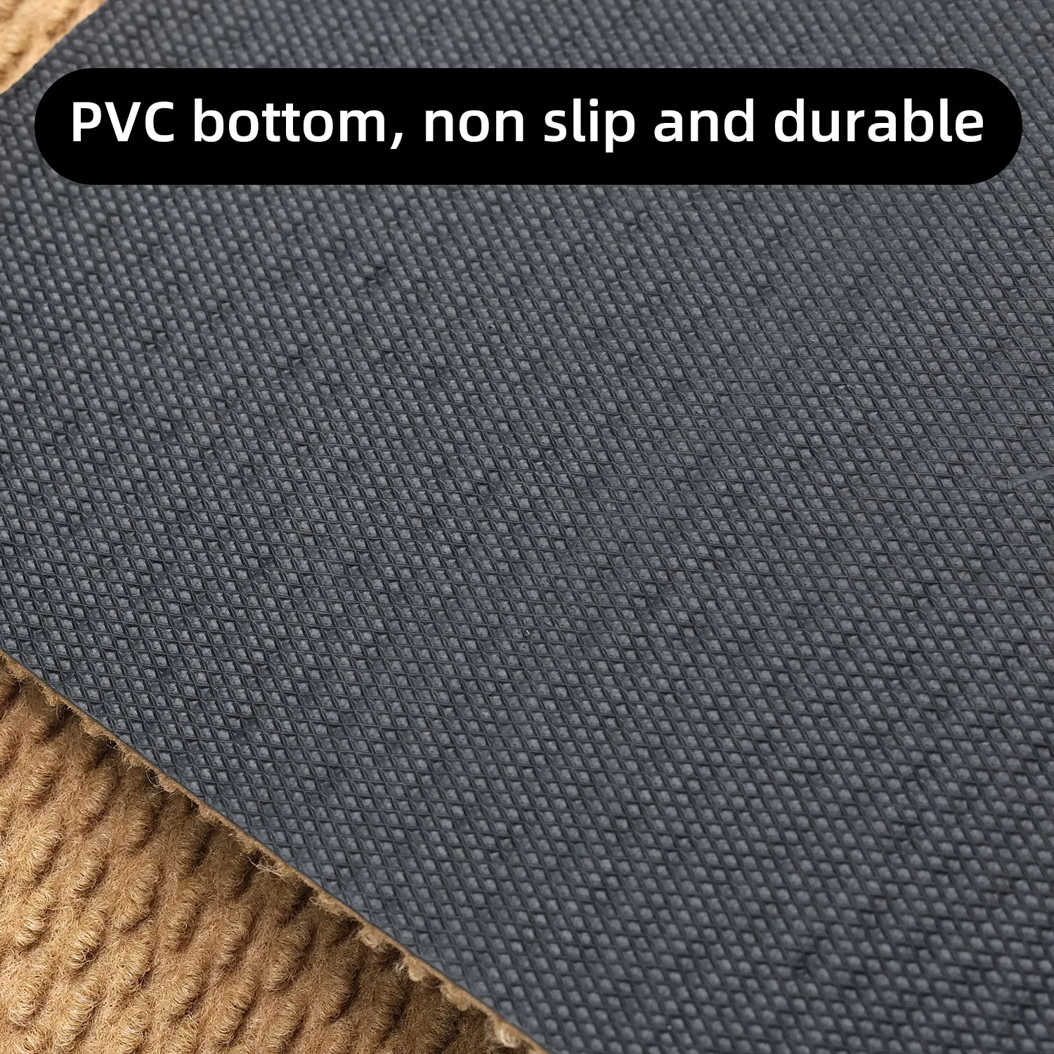 Solid color silk ring door mat with non-slip base for house entrances, ideal for outdoor doors or corridors. Household dust remo