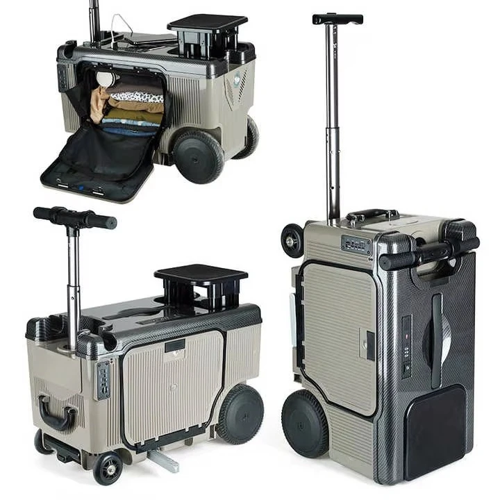 FENGJIU Smart Sports Style Electric ABS Trolley Suitcase TSA Lock Spinner Wheels 20