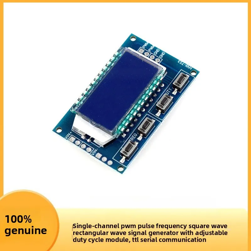 1 Channel PWM Pulse Frequency Square Wave Signal Generator Adjustable Duty Cycle TTL Serial Communication
