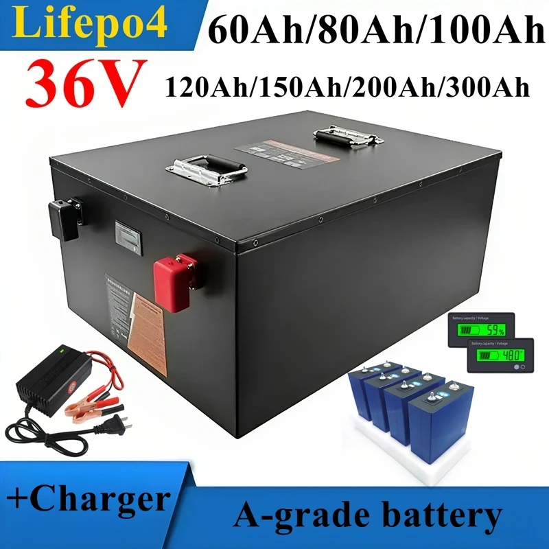 

HYL 36V 50AH 60AH 80AH 100AH 120AH 150Ah 200AH 300ah LifePo4 Lithium Battery, Golf Cart, Electric Vehicle+Charger