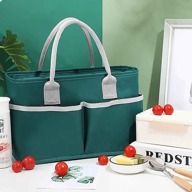 Thermal Insulation Lunch Bag Large Capacity Multifunctional Handbag Outdoor Picnic Thermos Baby Diaper Bottle Storage Mummy Bags