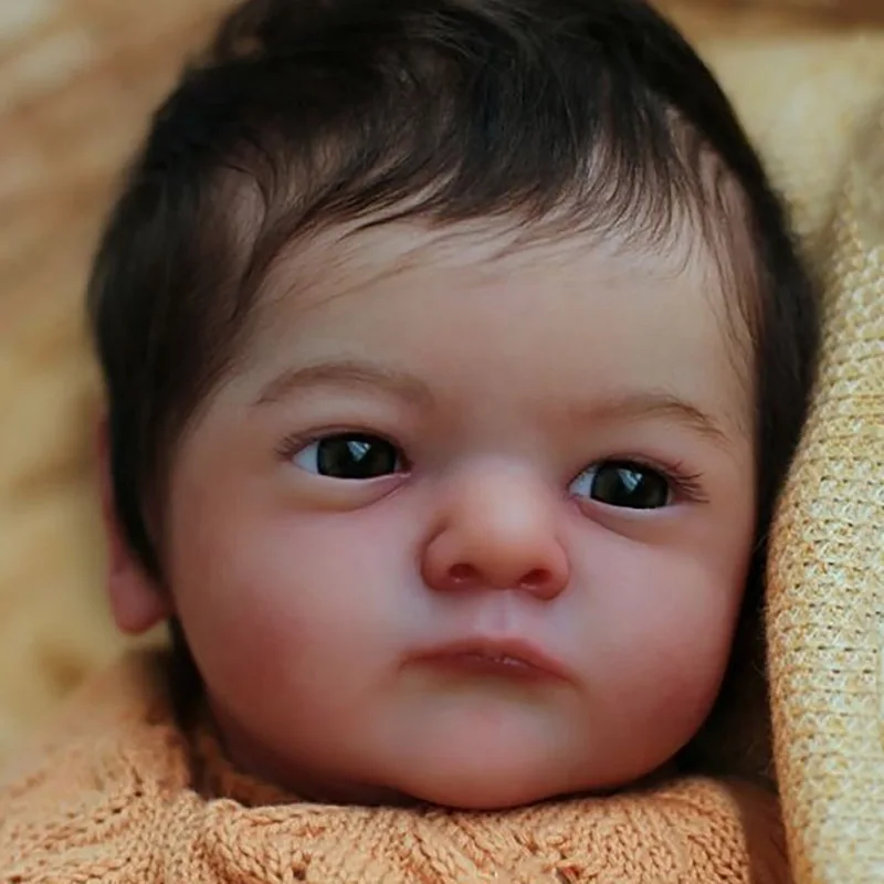 Vera Reborn Doll Kit 19Inch Unfinished Unpainted Blank DIY Doll Parts With Cloth body and Random eyes Collectible Art Doll