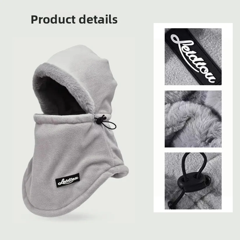 Winter New Hat, Scarf and Headband Integrated Ear Protection, Electric Bike Riding Warm Hat, Windproof and Cold Proof Riding