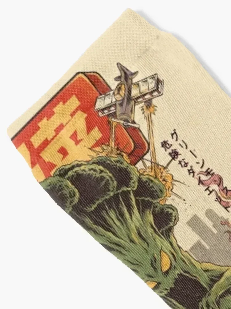 THE BROCCOZILLA Socks retro men cotton high quality set man Socks Woman Men's