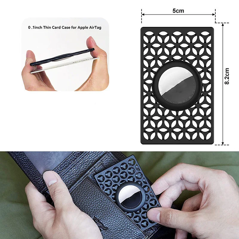 For Apple Airtag Wallet Case Thin Card Size Case for Air tag Holder Purse Wallet GPS Tracker Airtags Cases for Handbag Backpack