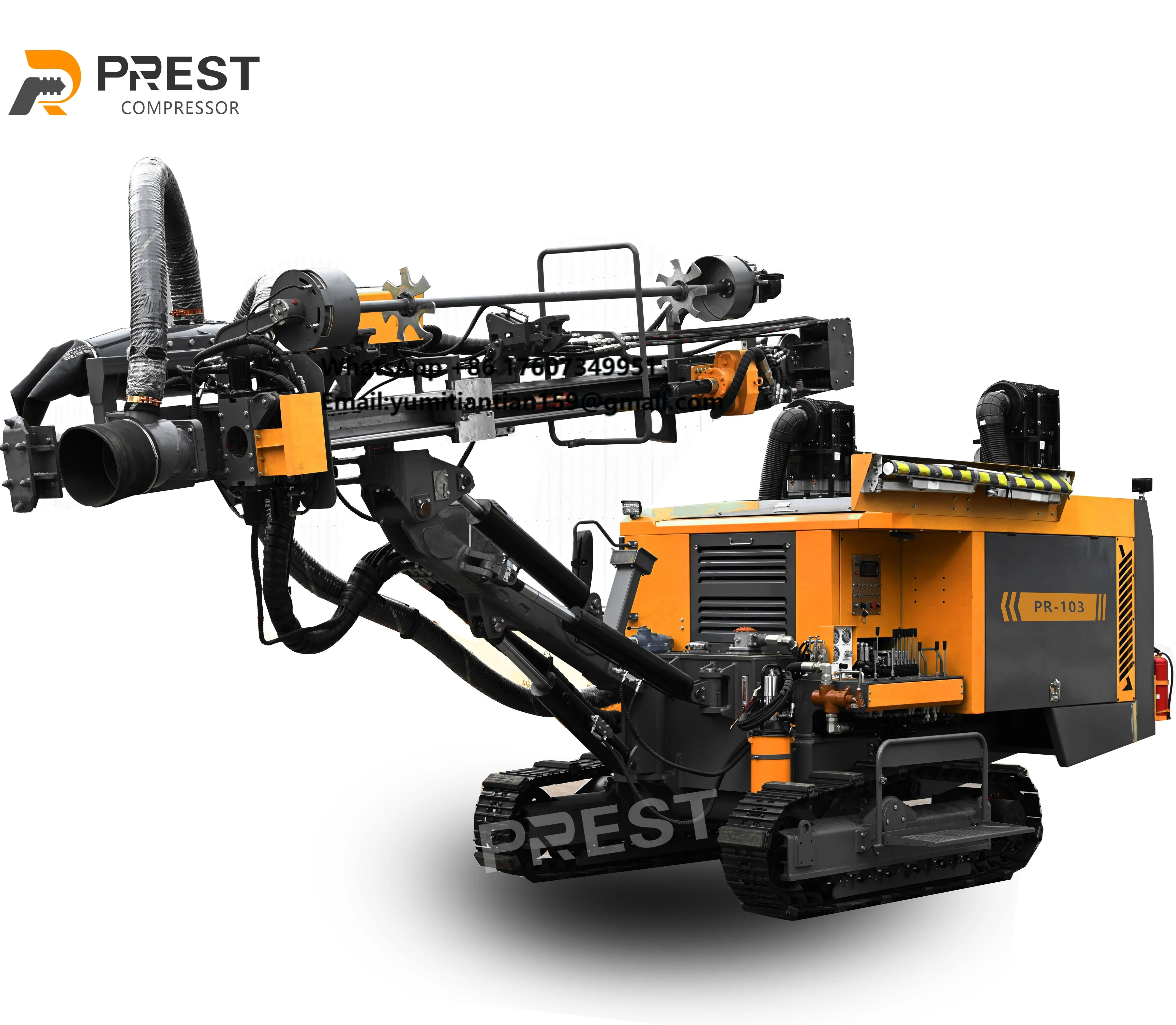 Crawler Type Integrated High Efficiency Mining Equipment Mine Borehole Drilling Machine Fully Automatic Rod Engine Bearing