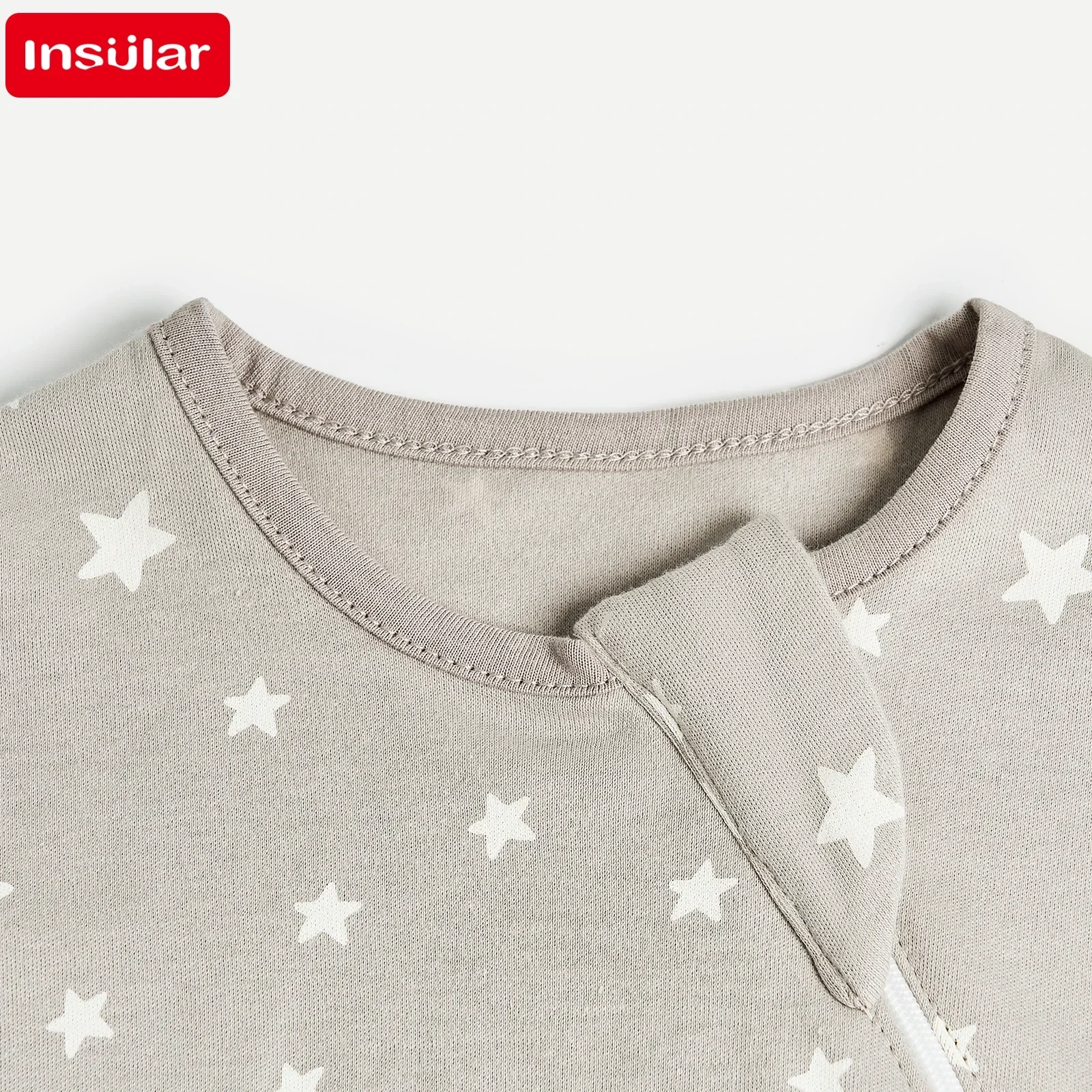 كيس نوم ناعم للأطفال من INSULAR مع أقدام أكياس نوم بدون أكمام للرضع ملابس منزلية للأطفال من القطن الفاخر بسحاب ثنائي الاتجاه 4 مواسم #5