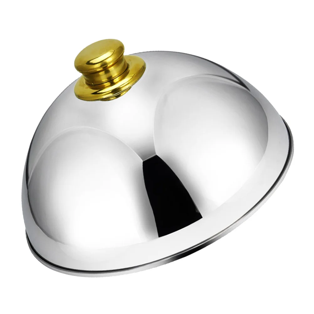 

Stainless Steel Food Cover Dish Dome Lid 12.5Inch Golden Bead For Restaurant Home Kitchen Bbq Catering Heat Resistant