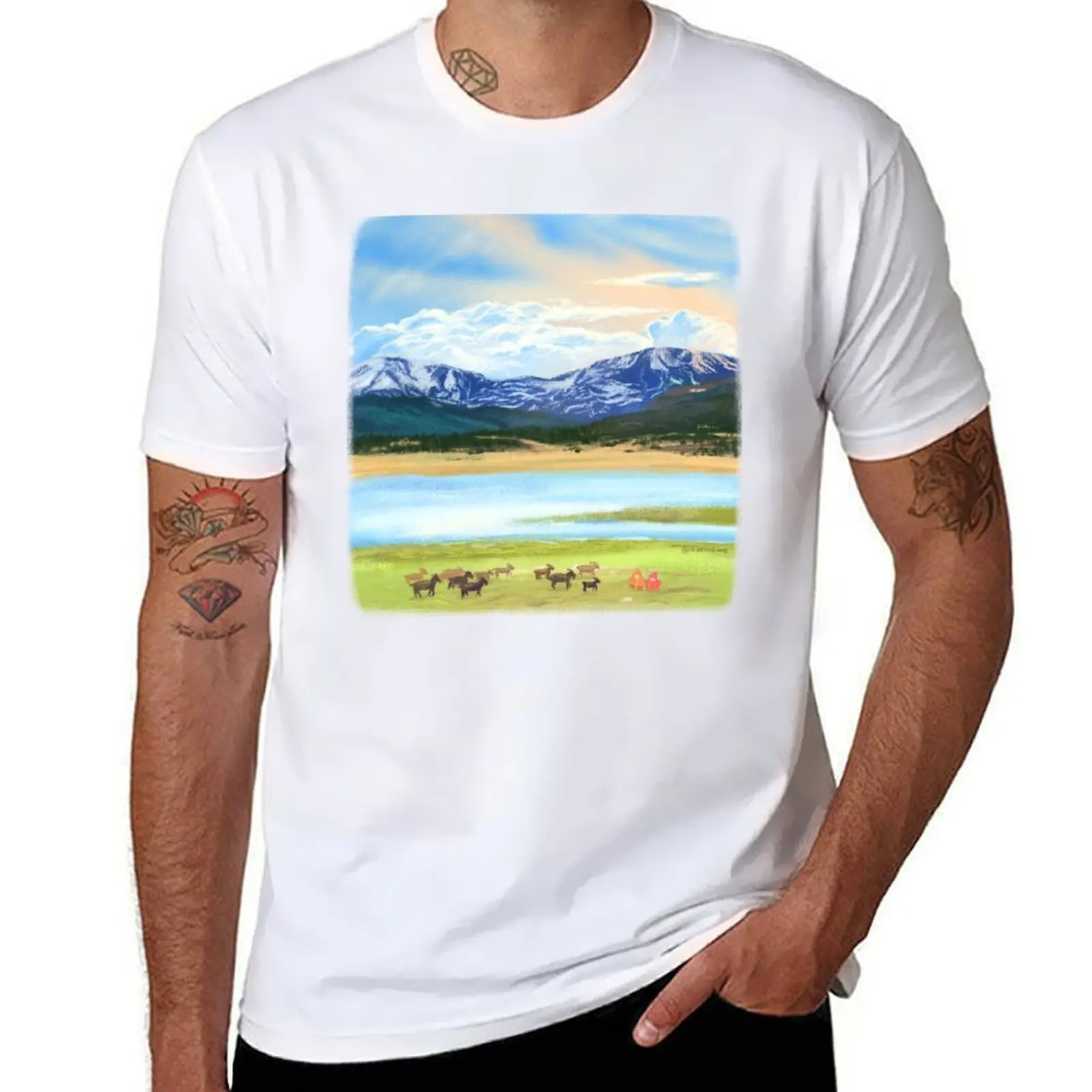 

The herd T-Shirt Large Size Basic Casual T-Shirt