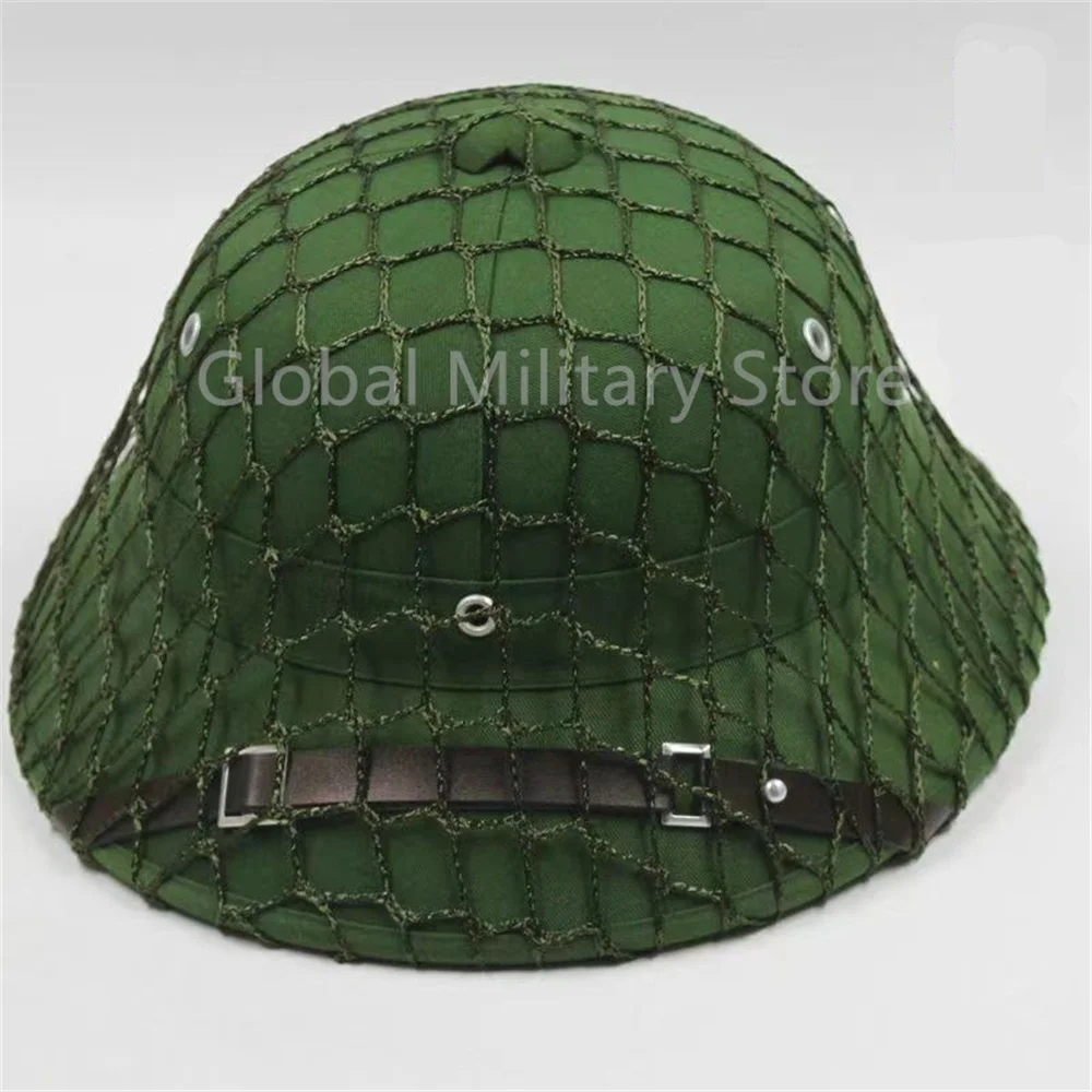 Mũ Cói Vietnam Army Combat Helmet Tactical Camouflage Hat Jungle Cap with Net All Green Cool Helmet