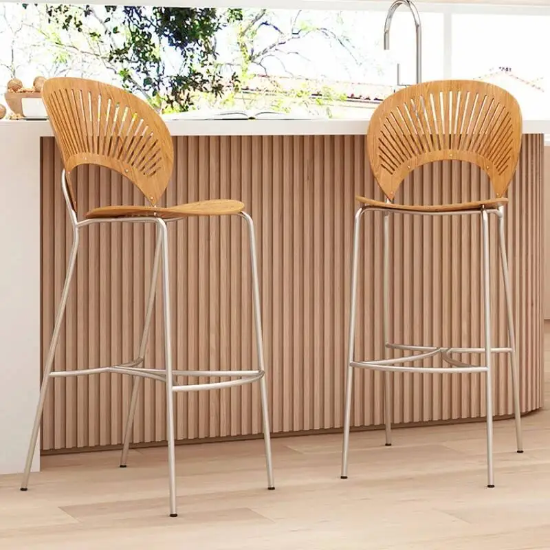 

Bar Chairs Ergonomic Kitchen Counter Modern Reception Height Bar Chairs Italian Nordict Cadeira Silla Home Furniture JY50BY