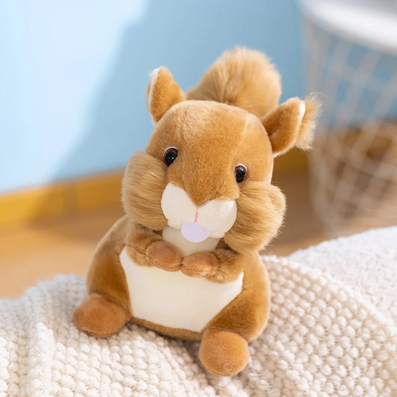 Adorável pelúcia de esquilo, brinquedo de pelúcia de cauda grande e fofa, boneca de esquilo pequeno fofo, presente de aniversário perfeito para crianças