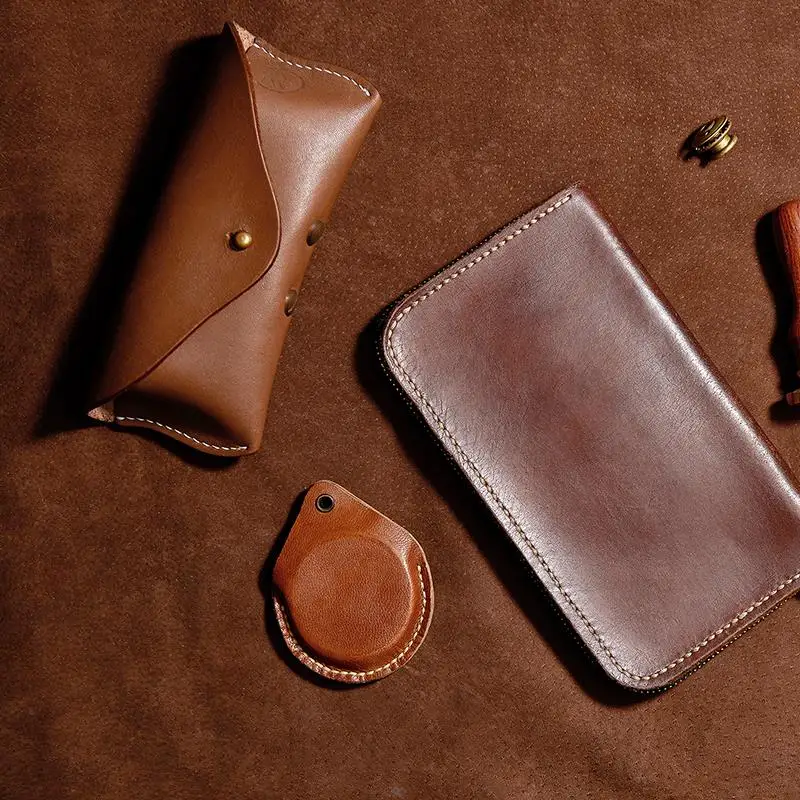 لتقوم بها بنفسك الجلود الخياطة Awl إبرة مع مقبض النحاس مجموعة الجلود الخياطة عدة الجلود قماش خيمة الأحذية أداة إصلاح ث/خيط النايلون #5