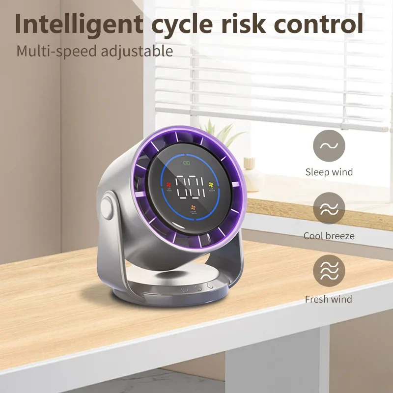 

Smart Electric fan Portable desktop rechargeable 100 RPM USB Desktop fan Silent wall mounted cooling fan