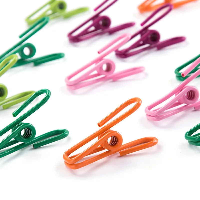 10pcs Durable Multi-Purpose Chip Clips - Strong PVC-Coated Steel for Sealing Snacks, Food Bags & Organizing Home - Assorted Colo