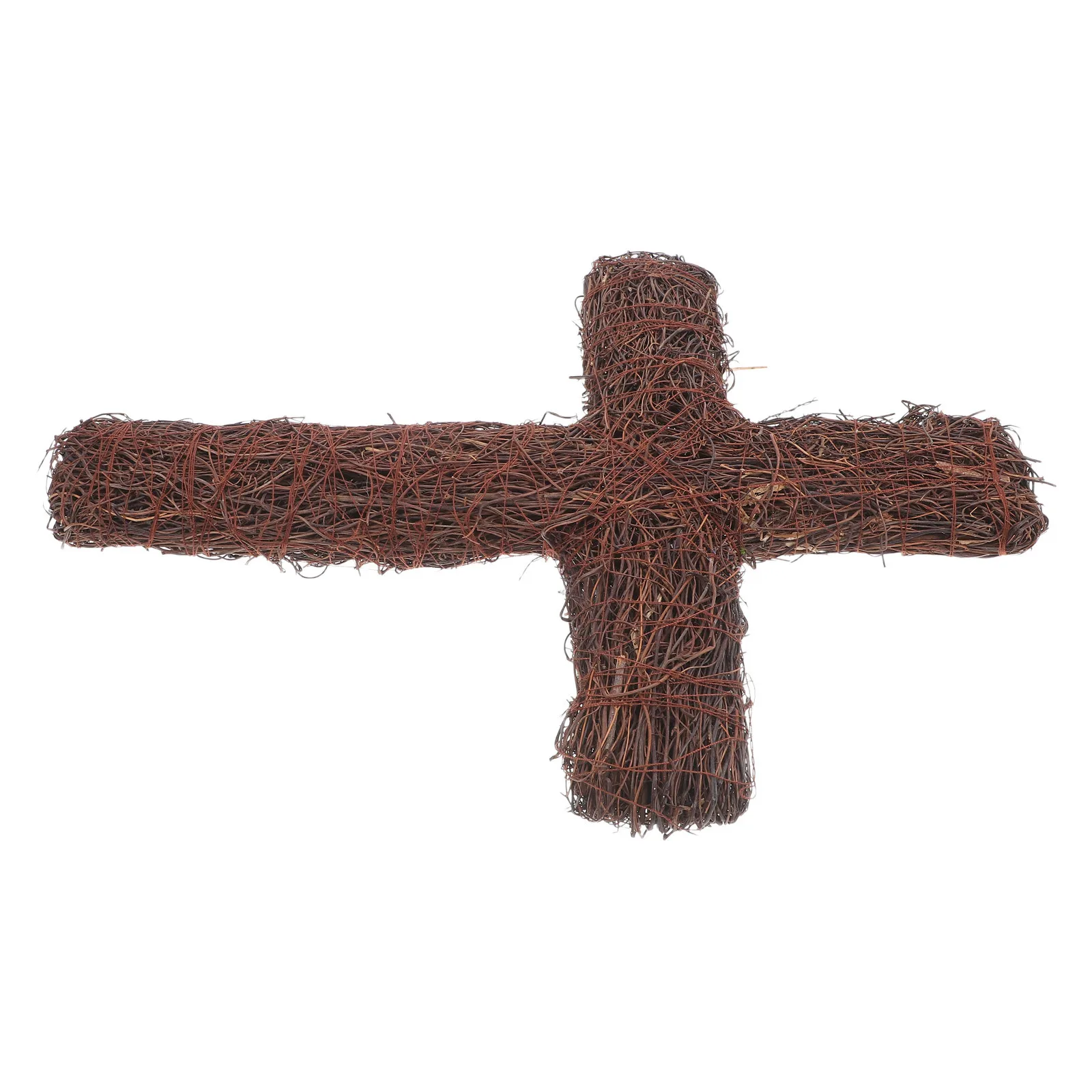 

Rattan Cross Wreath Hand Woven Wall Art Rustic Decor for Easter Christmas Weddings Cross Wall Decor Decorative Wreath