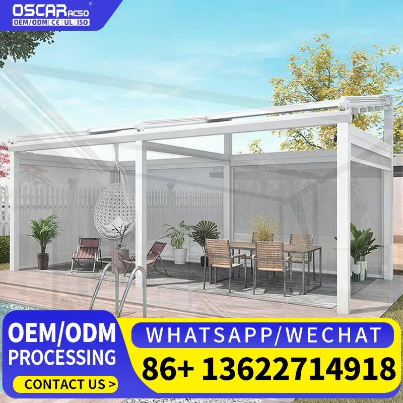 

Multifunctional Durable Retractable Sunshade for US Garden Terrace Premium Commercial Aluminum Shade Sail Retractable Canopy Pe