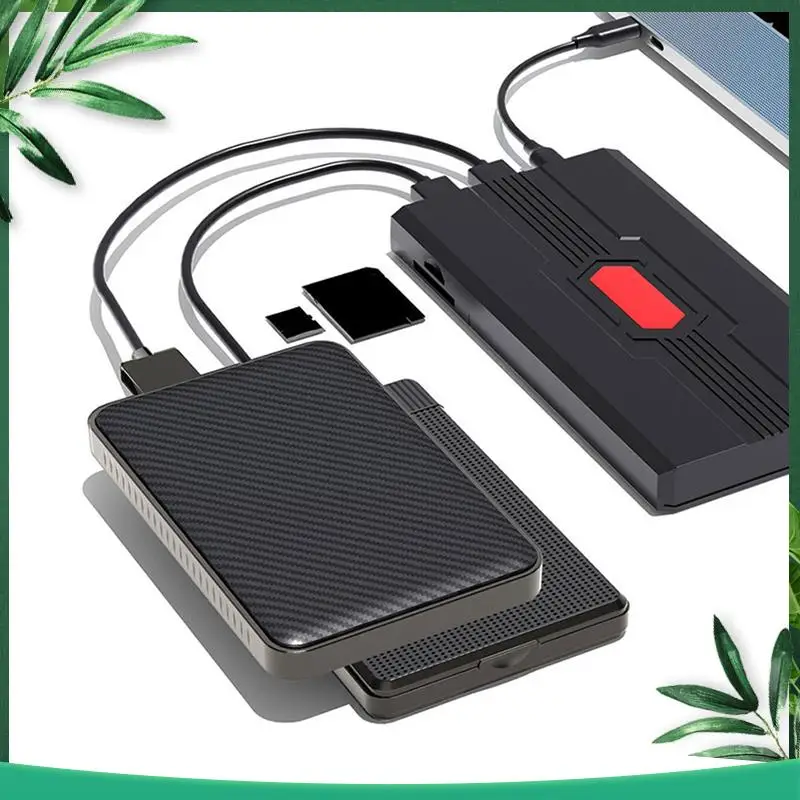 

1 комплект, корпус жесткого диска SSD, 2,5-дюймовый многофункциональный USB3.0 Type-C для TF SD-карты, корпус жесткого диска