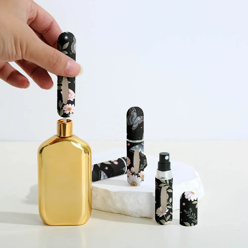 New 5ml Mini Perfume Bottle Empty Portable Spray Rotating Bottle Refillable Storage Sprayer Spray Atomizer Bottle