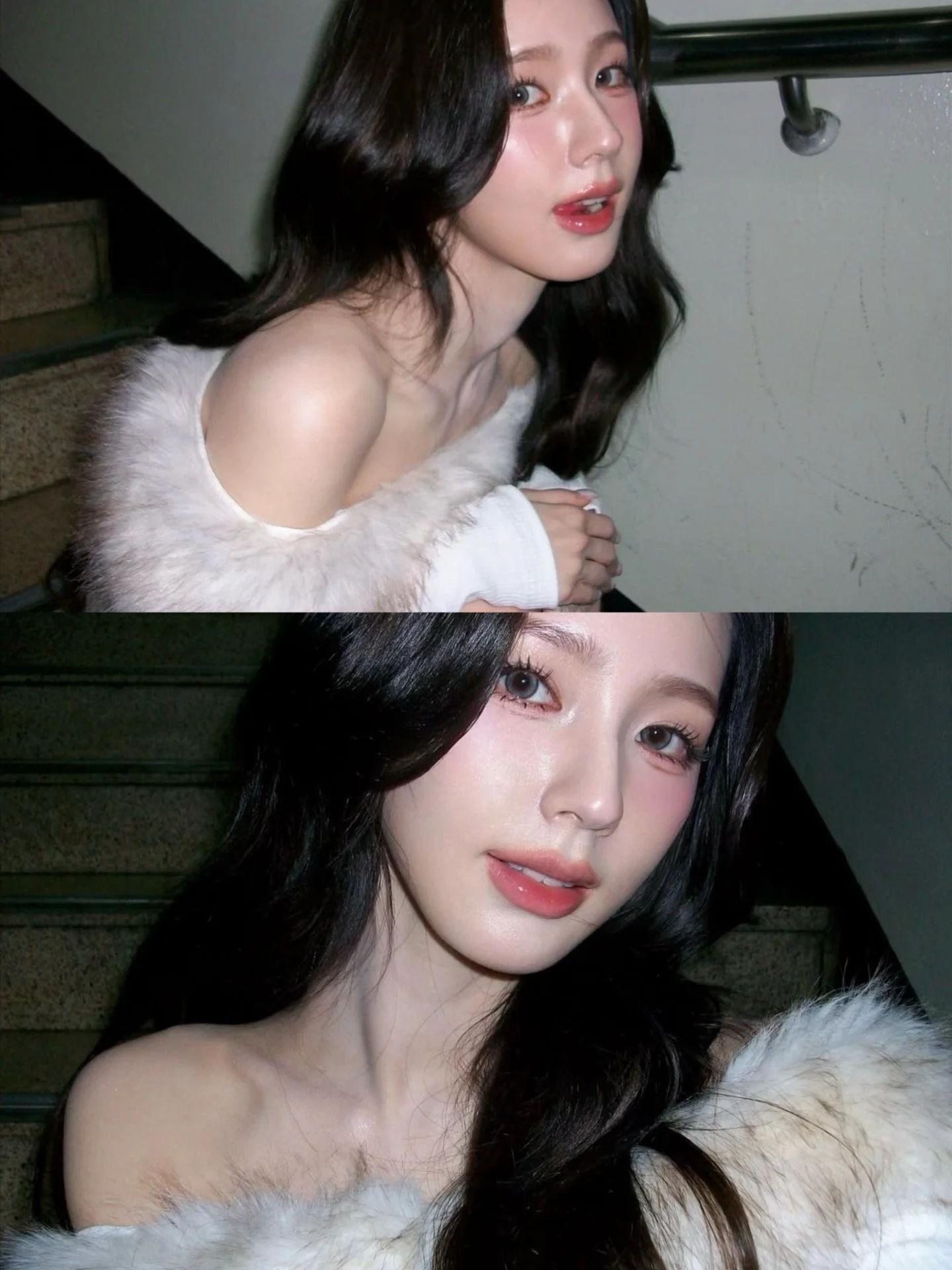   Abrigo de piel con empalme de cuello, ligero, de lujo, informal, diseño desmontable, Color puro, fibra de poliéster, corte ajustado