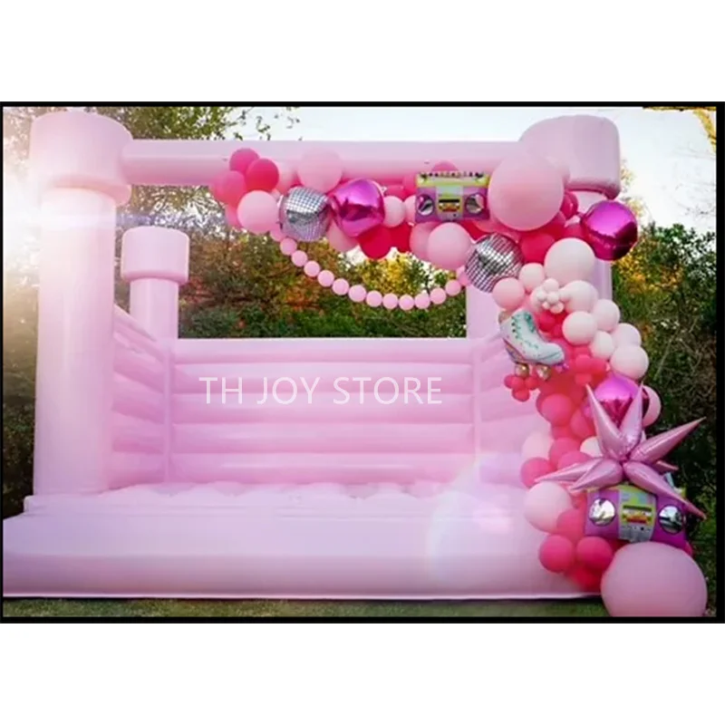 free air ship to door,Home use pvc Inflatable bouncy castle toddler mini pink bounce house jumper bounce house for party