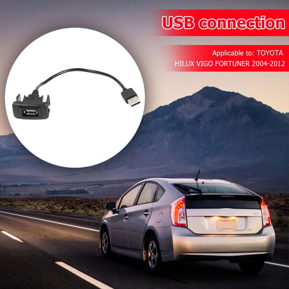 25cm Extension Cable Adapter Male To Female Extension Cord Flush Mount Auto Accessories for Toyota Hilux Vigo Fortuner 2004-2012