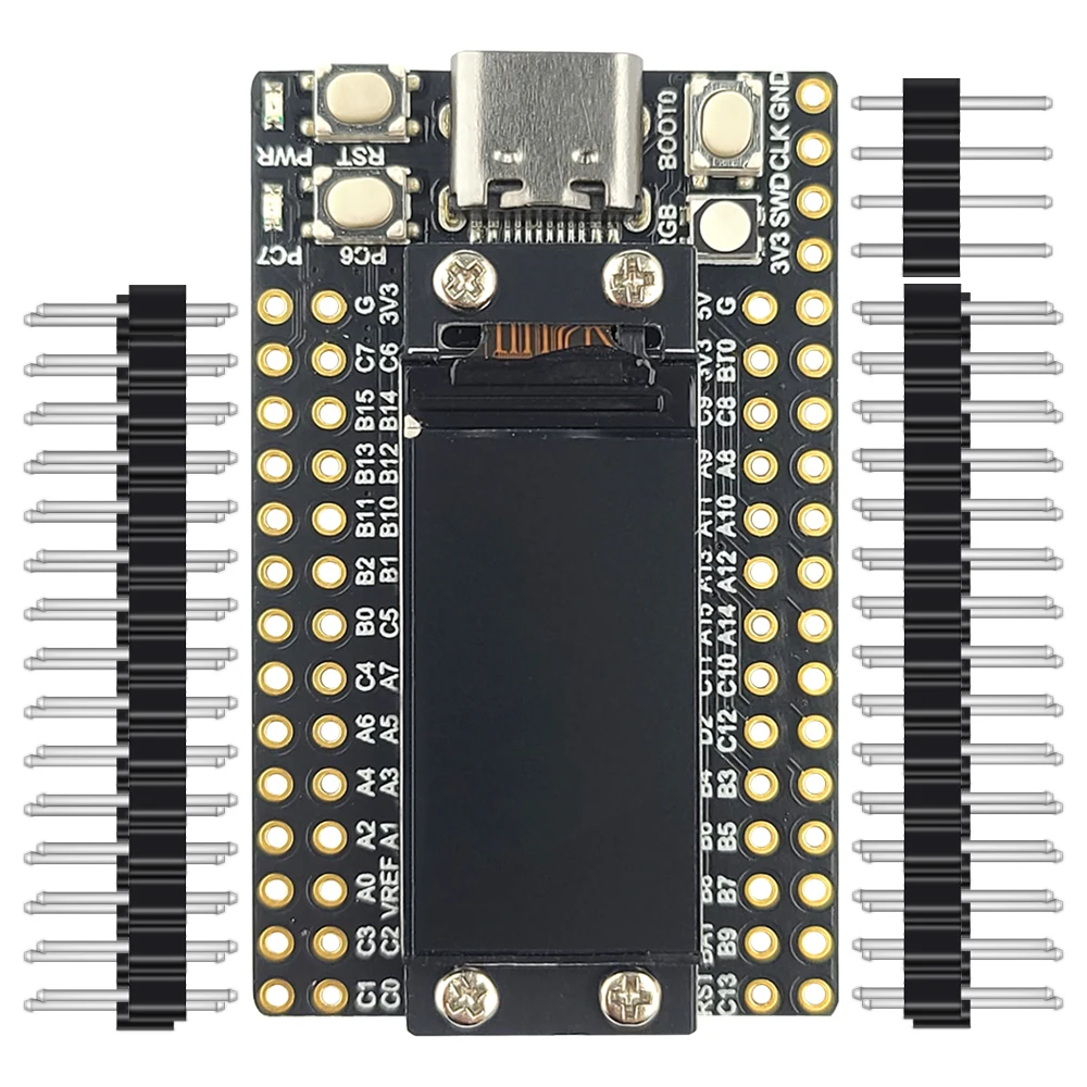 STM32F103RCT6 MCU Development Board with 0.96 Inch TFT LCD Screen Display 8MB Flash Double TYPE-C Automatic Download